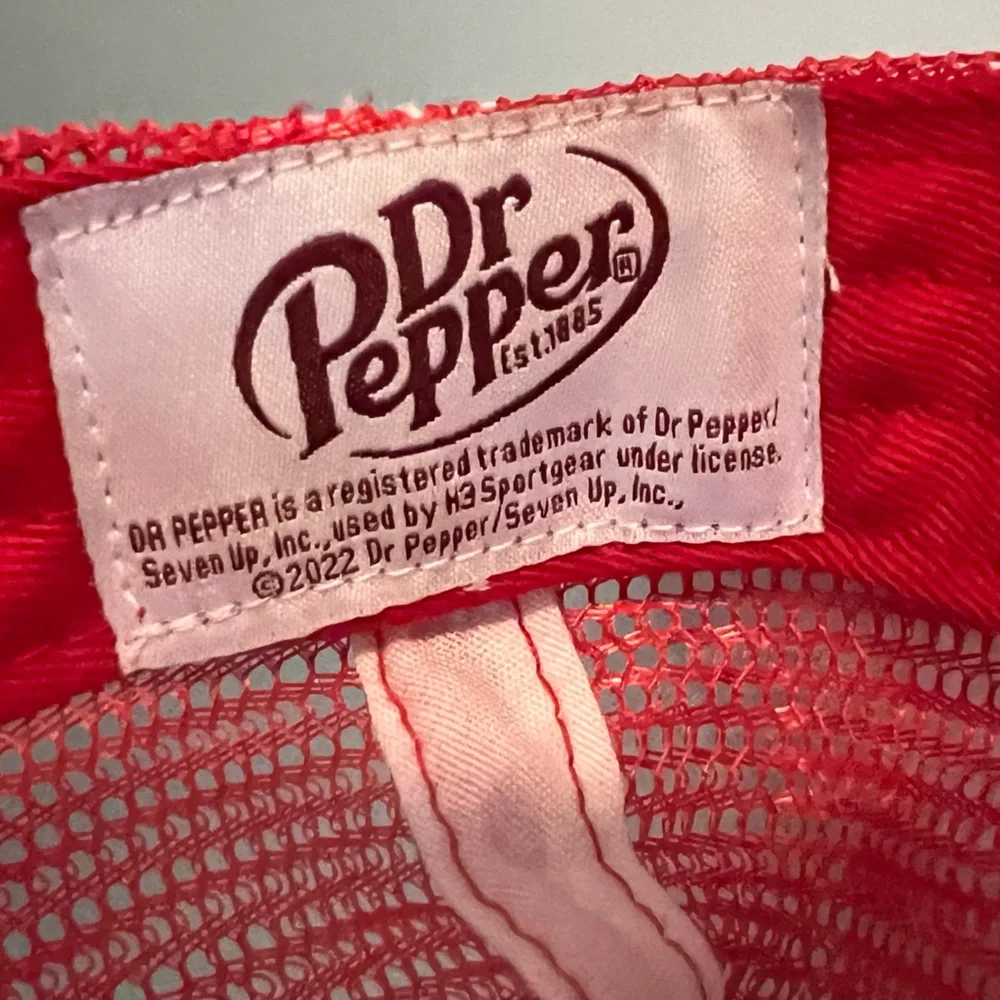 Dr. Pepper Soda Mens Officially Licensed Retro Style Logo Foam Trucker Hat Cap - Picture 6 of 7